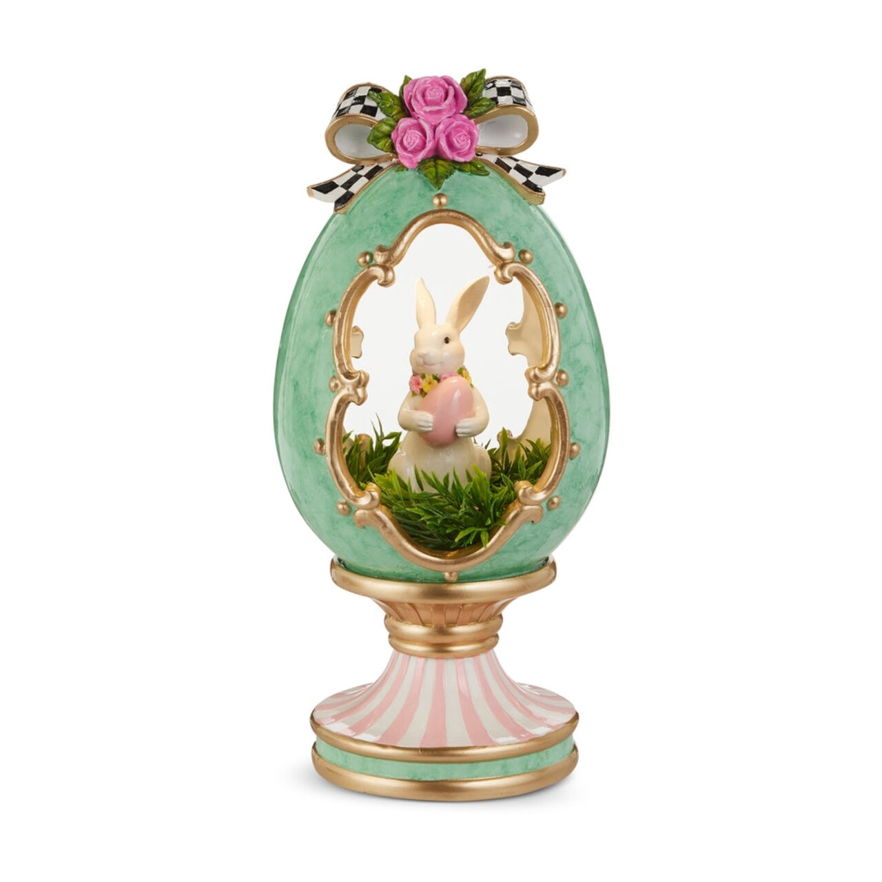 12″ Animated Bunny in Lighted Egg – Battery-Operated Easter & Spring Décor